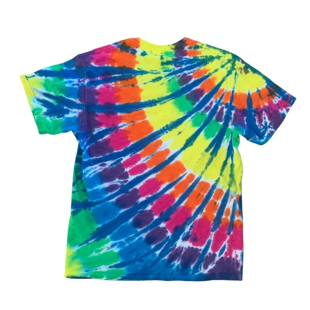 Liquid Blue Tie Dye Tee Shirt Medium Psychedelic Hippie - Picture 2 of 4